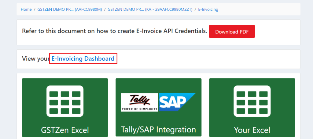 e-Invoice Dashboard