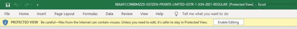 Enable Editing in excel
